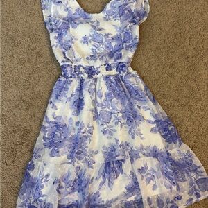 The Children's Place Blue and White Floral Dress